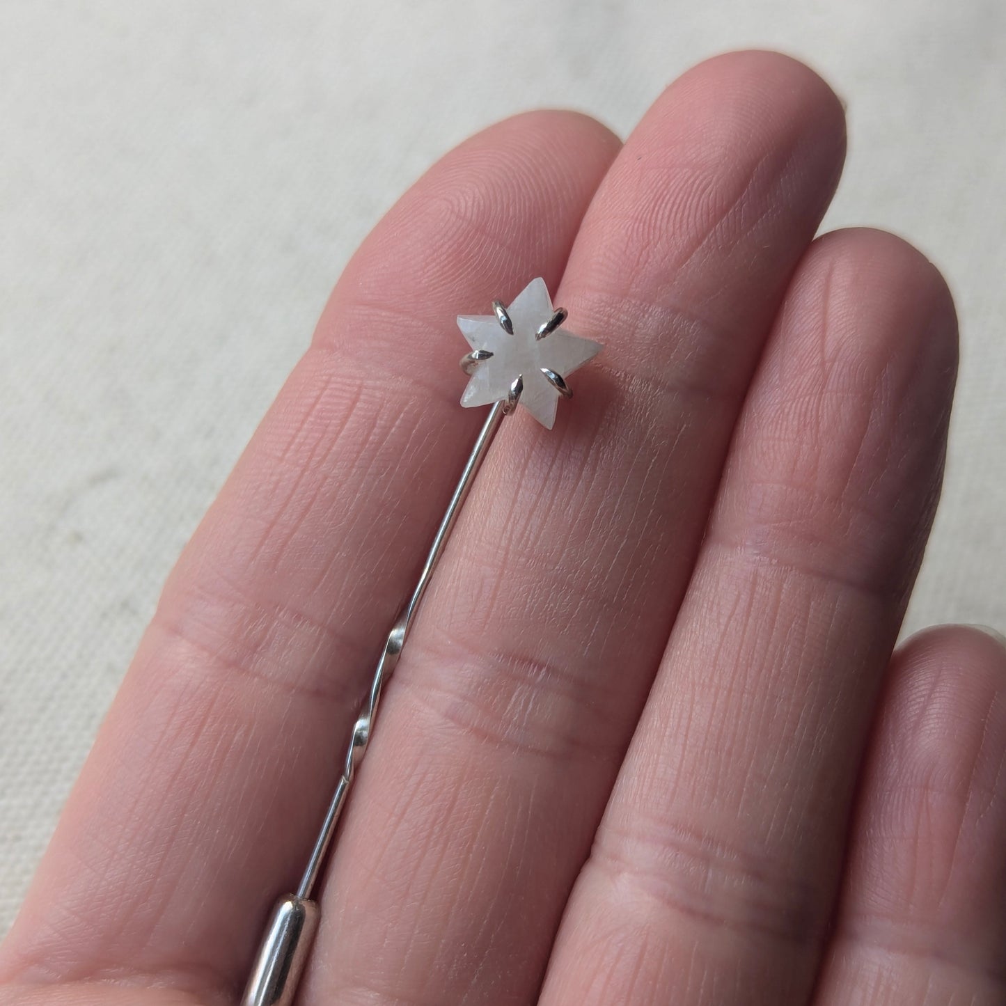 Moonstone Star Pin