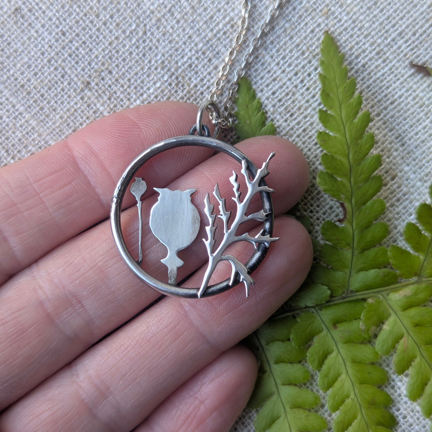 Poppy head pendant