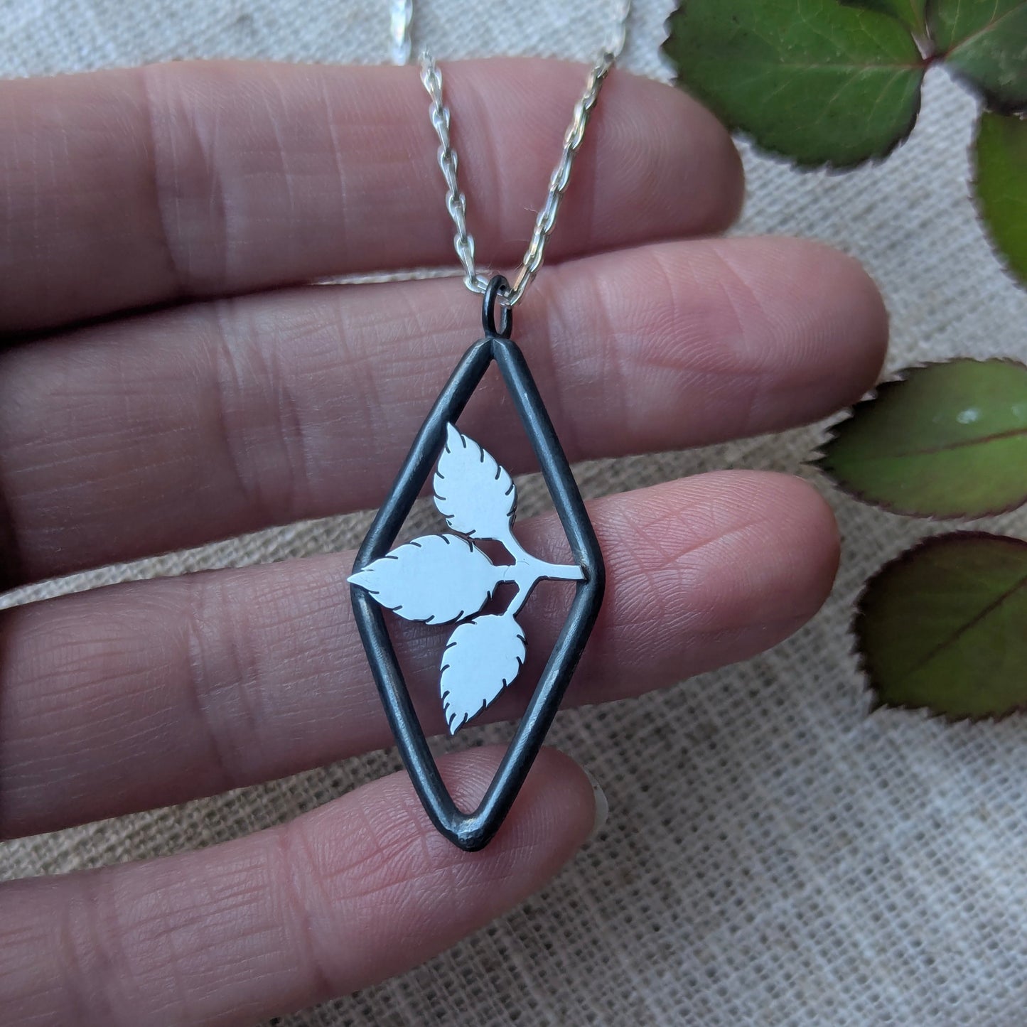 Rose Leaf pendant