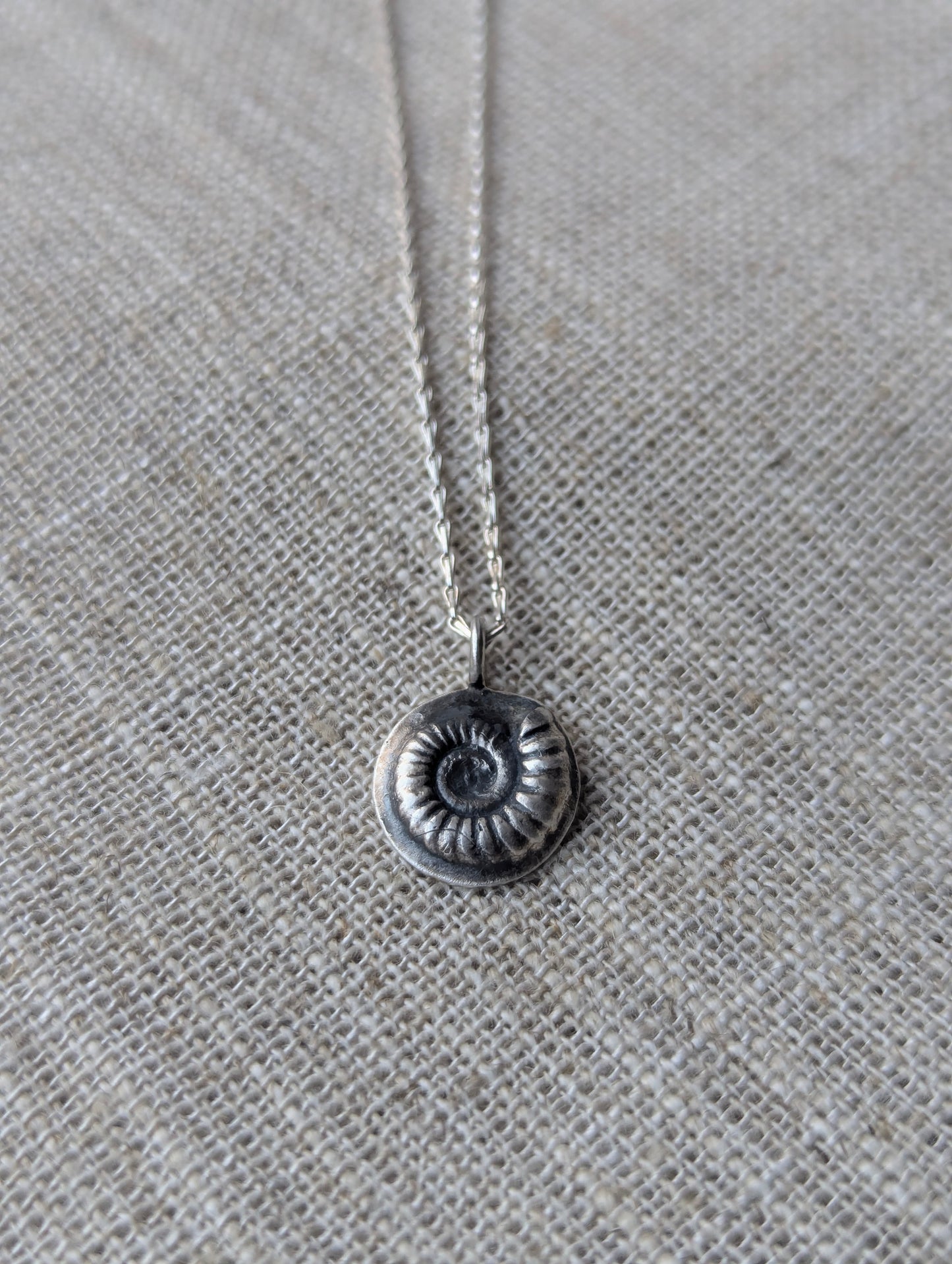 Silver Ammonite Pendant