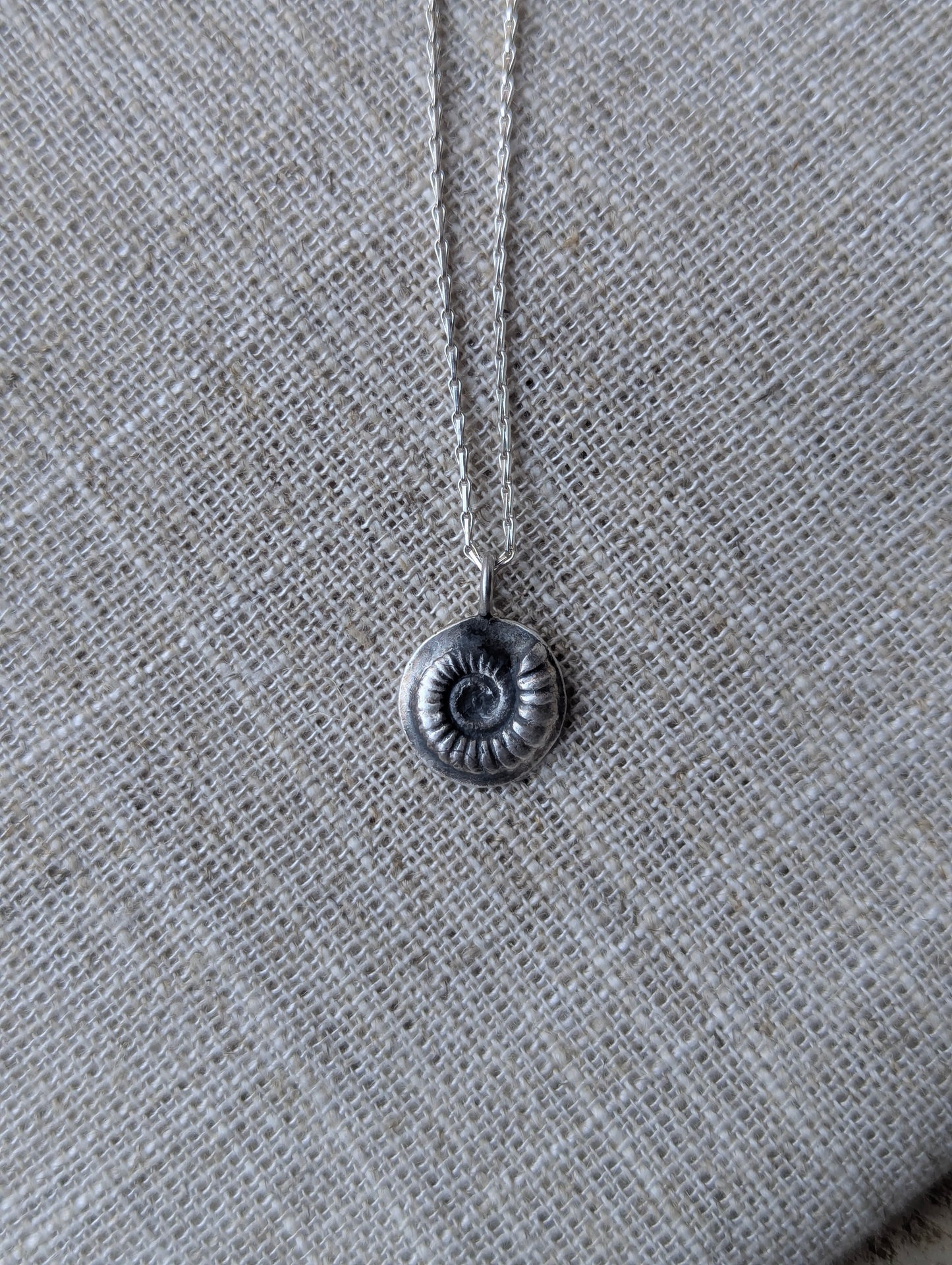 Silver Ammonite Pendant