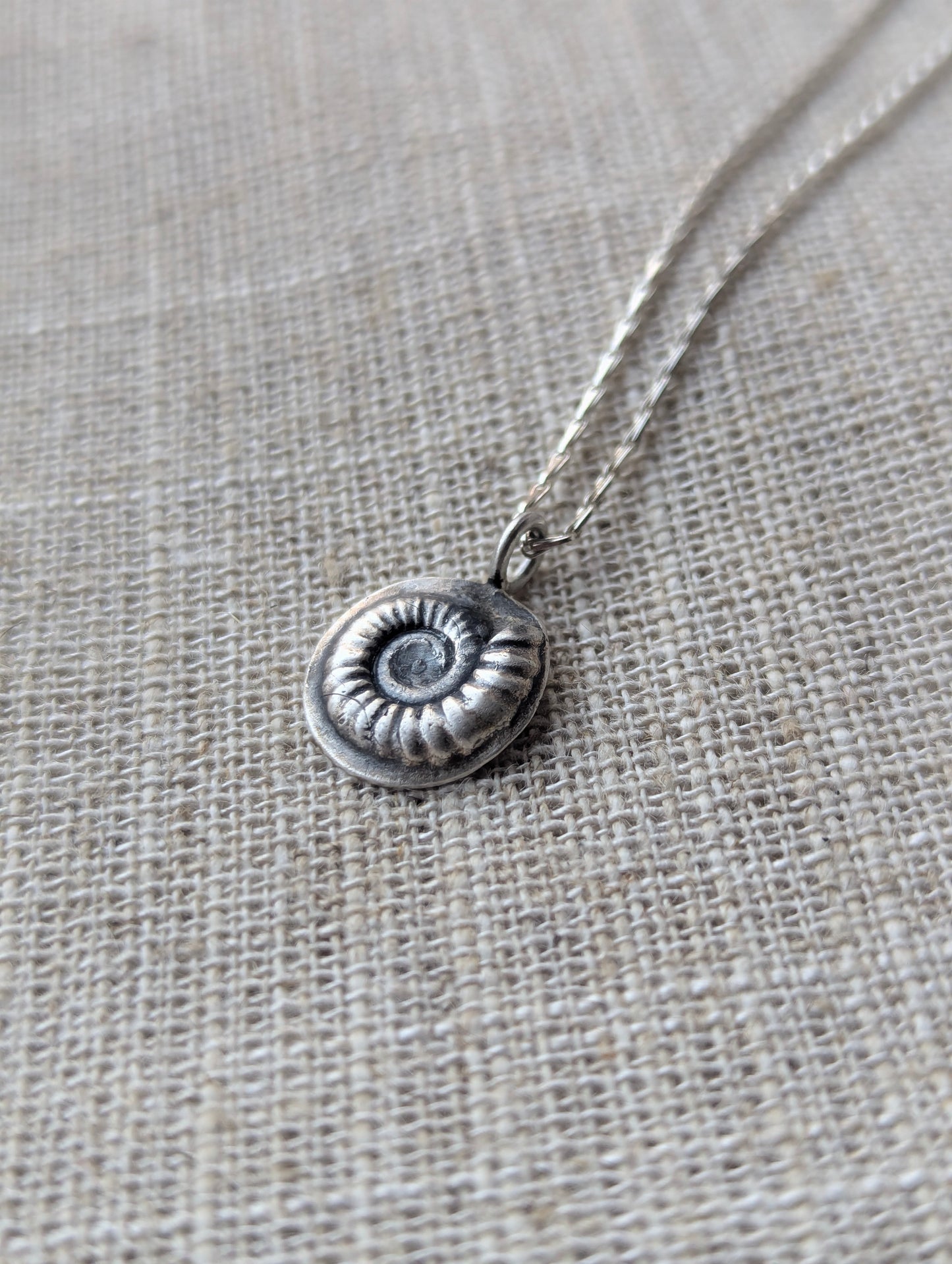 Silver Ammonite Pendant