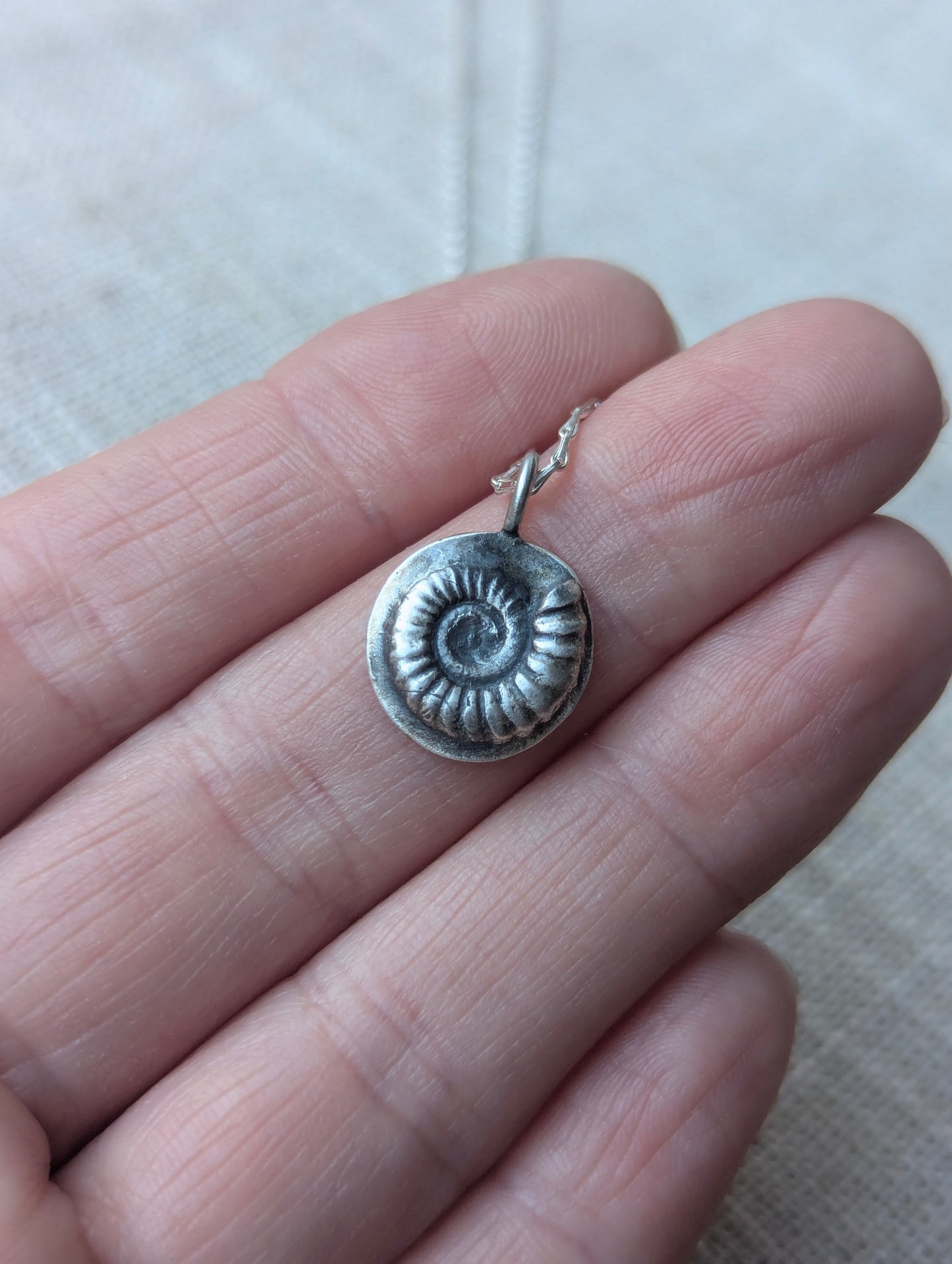 Silver Ammonite Pendant