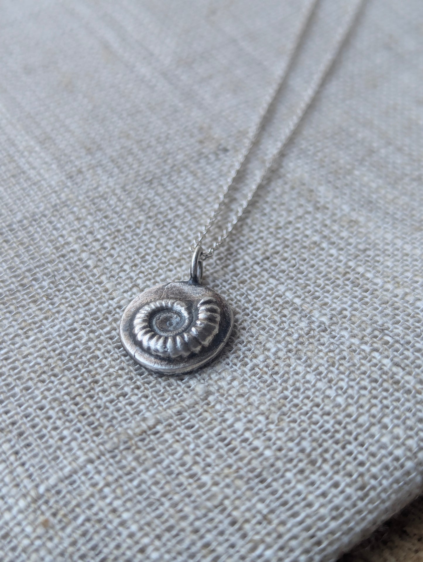 Silver Ammonite Pendant