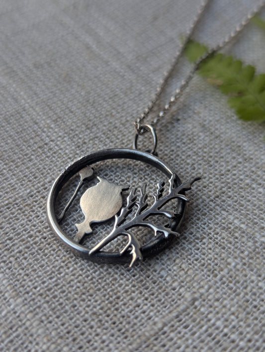 Poppy head pendant