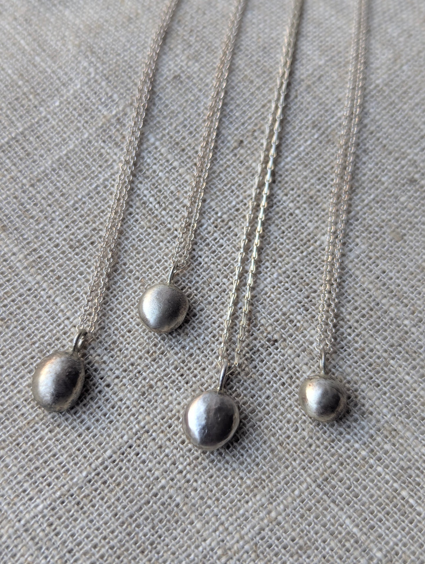 Recycled Silver Pebble Pendant