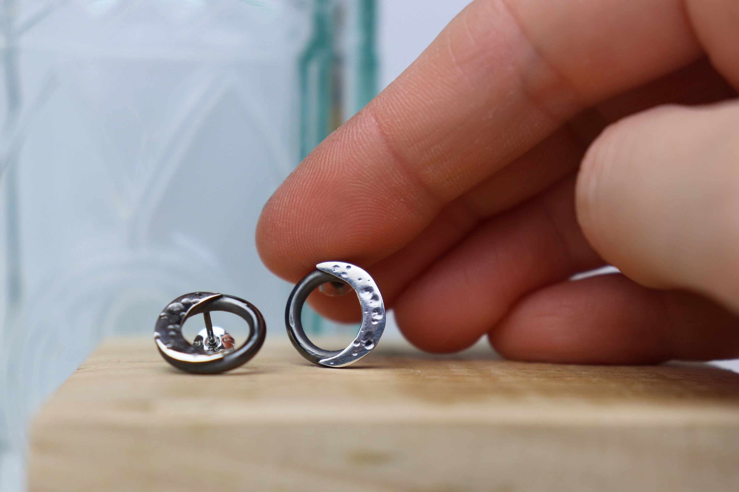 Silver Moon Earrings