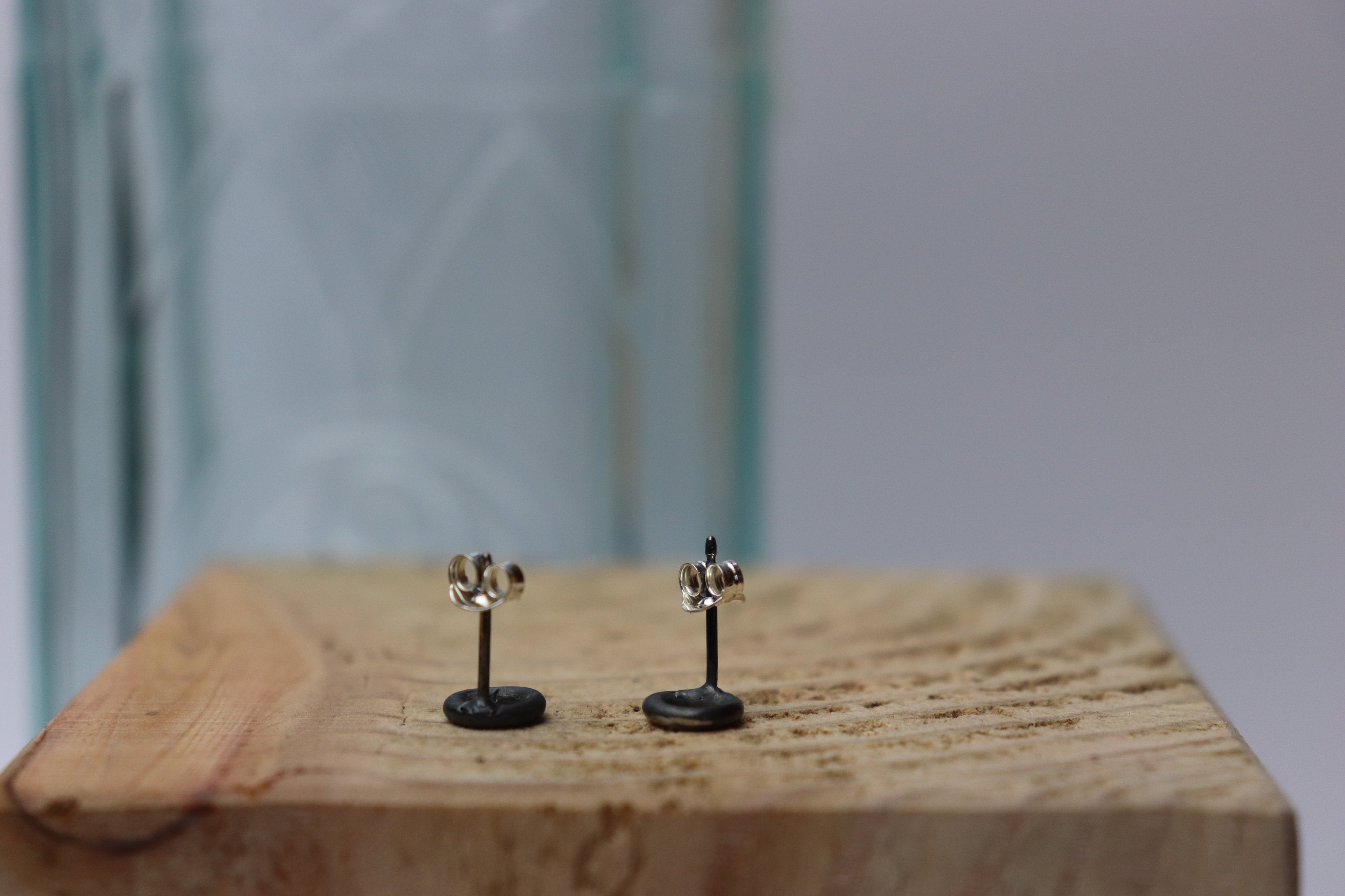 Silver Circle Mini Studs