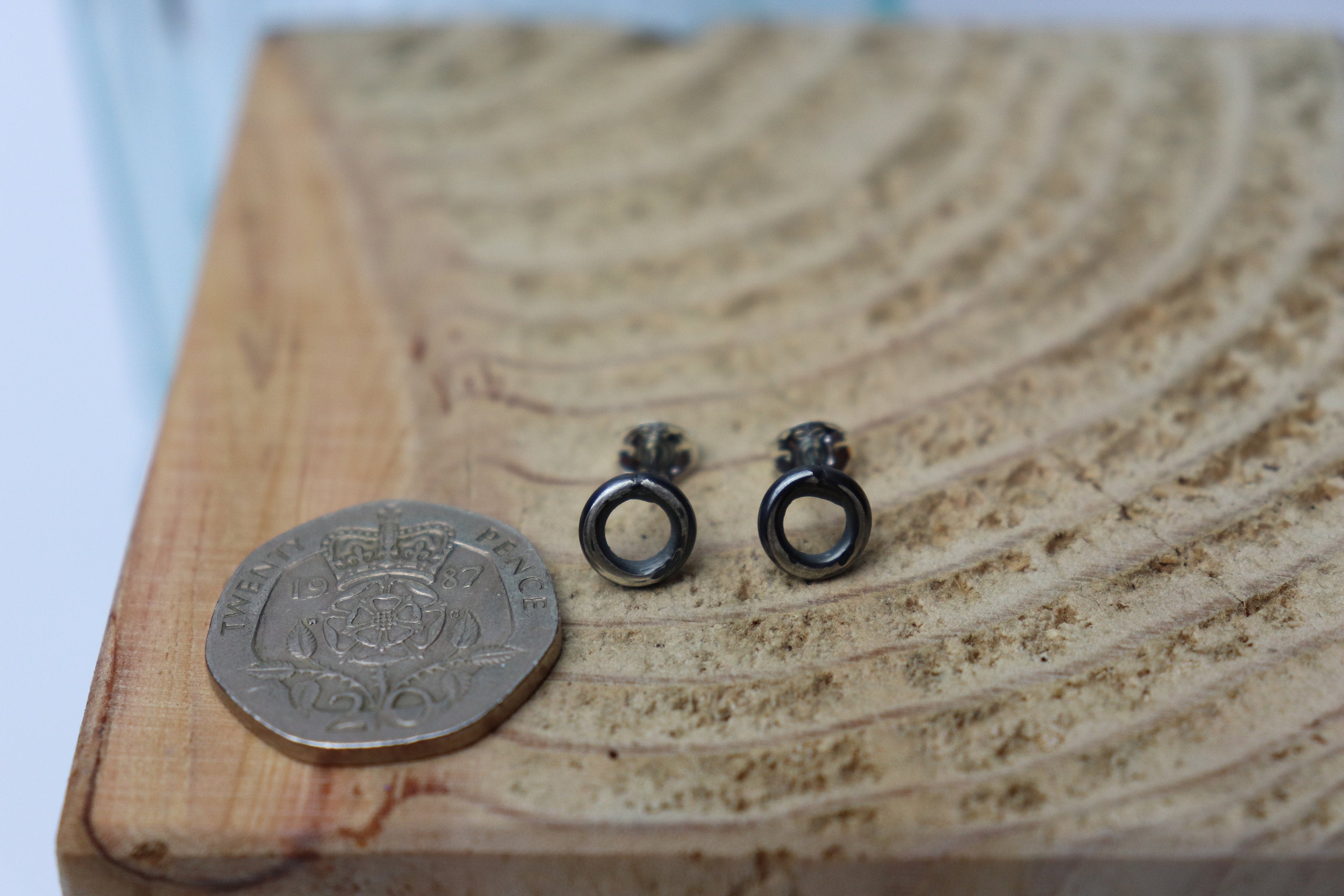Silver Circle Mini Studs