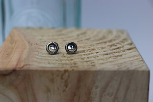 Silver Circle Mini Studs