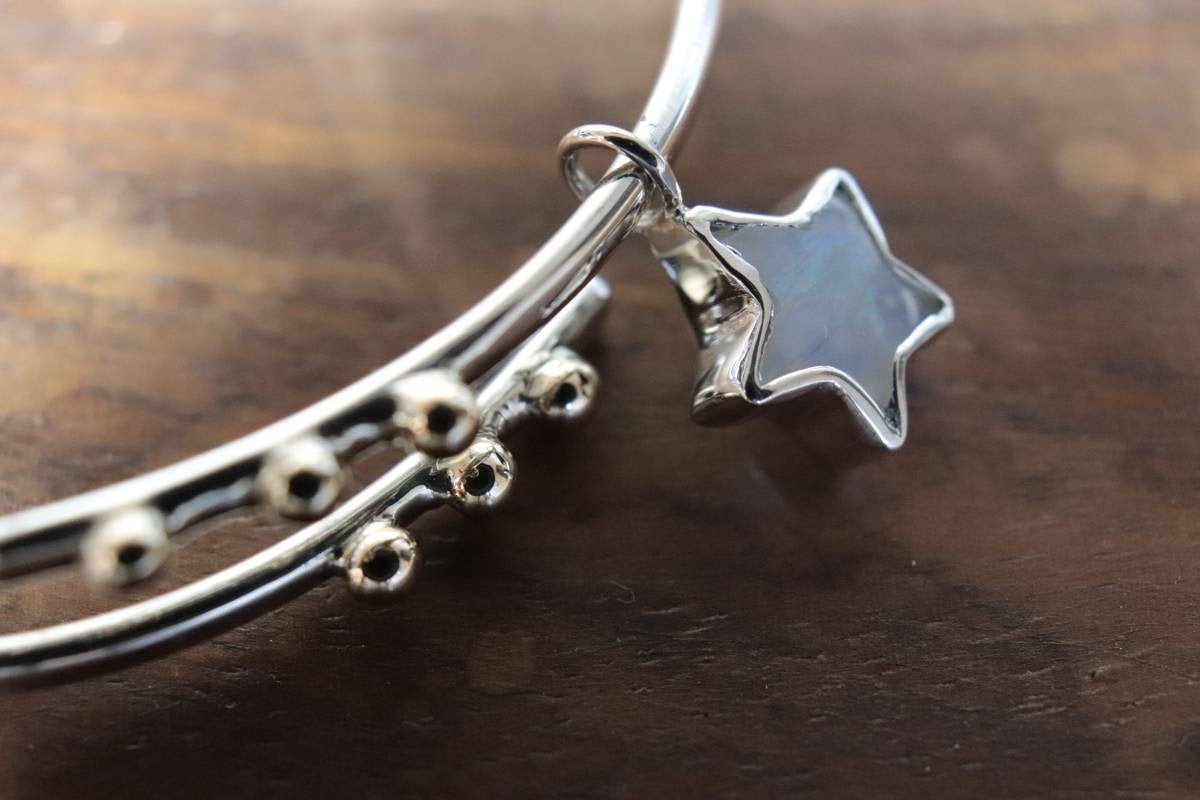 Moonstone Star Charm Bracelet